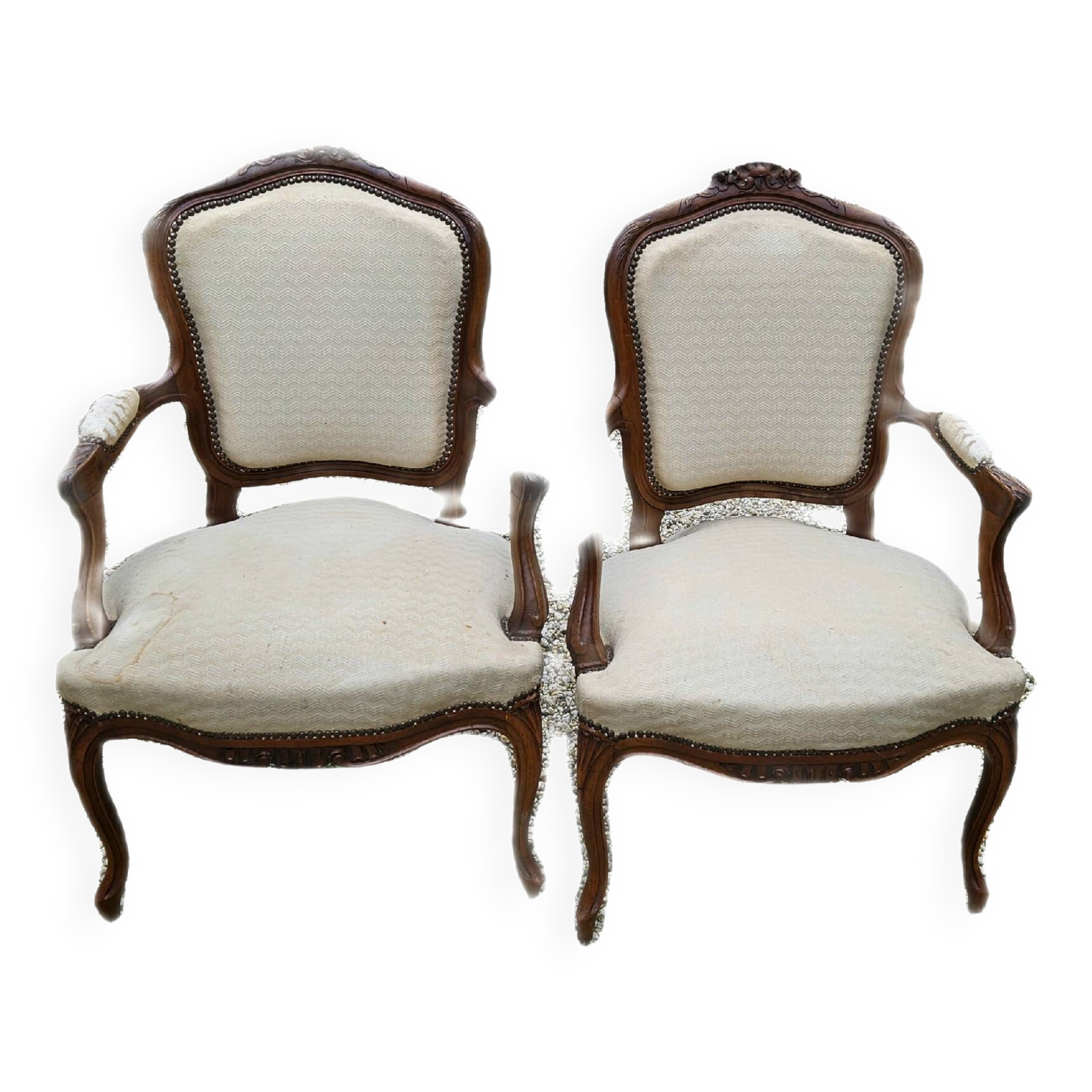 Pair of Cabriolet armchairs
