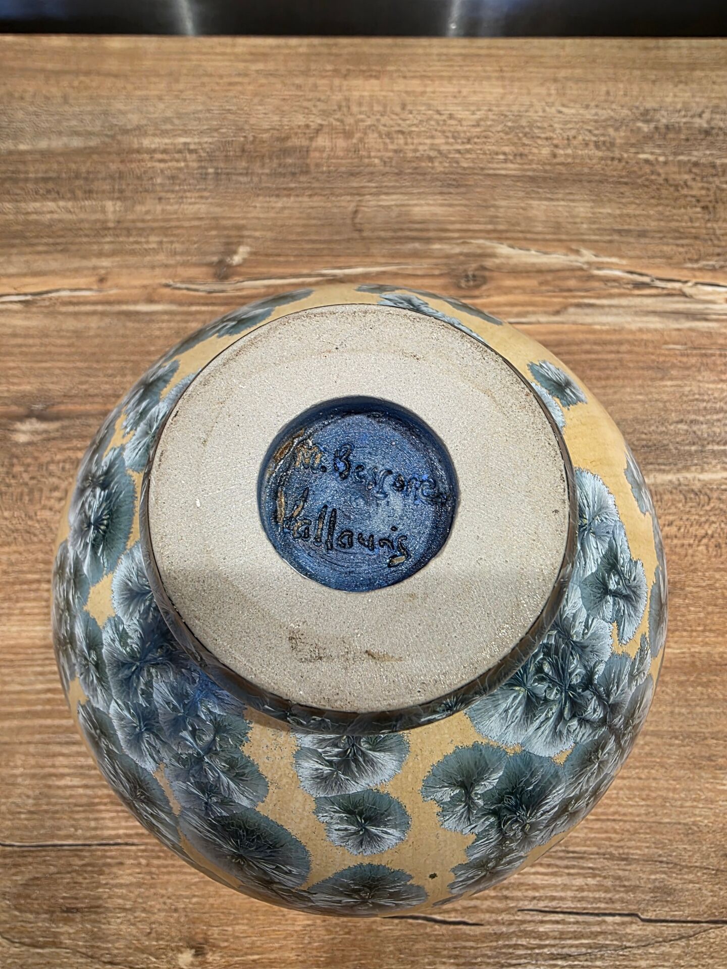 Round vase soliflore Marius Bessone (Vallauris) RARE