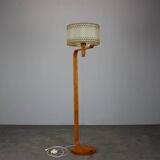 Scandinavian wooden floor lamp, 1960s