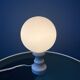 Lampe de table Space Age blanche en verre opalin