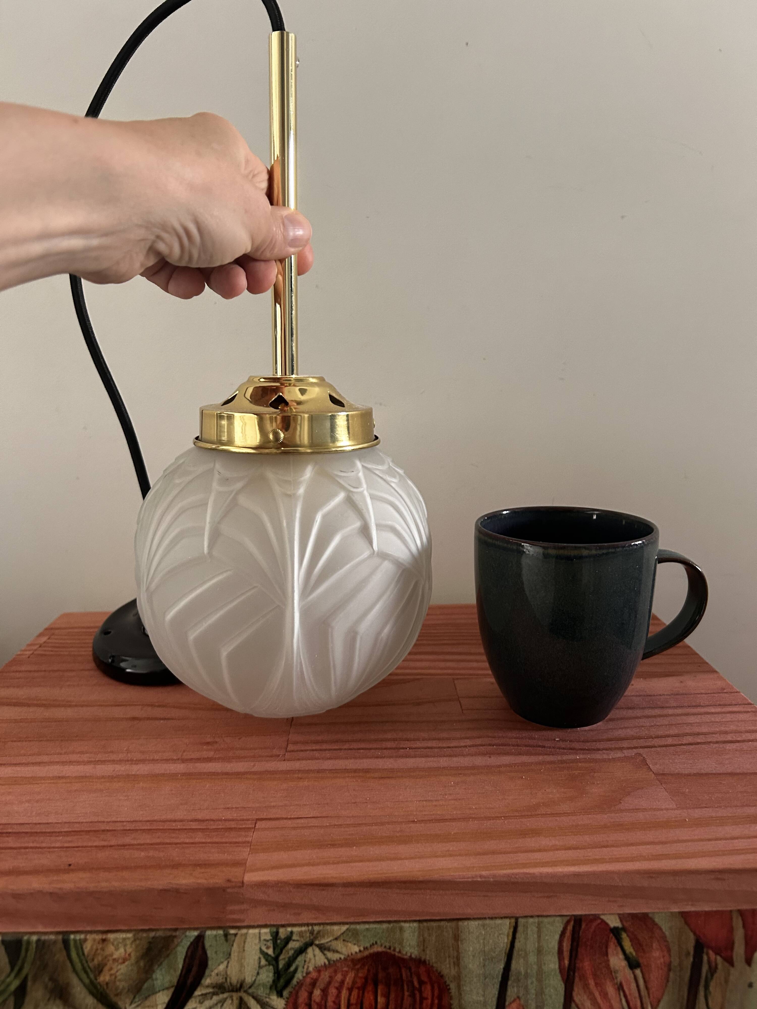 Art Deco globe pendant light