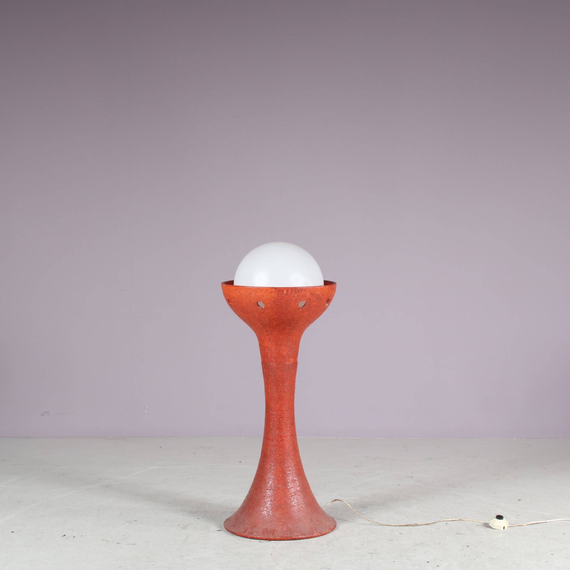 1970s Ceramics floor lamp by Doria Leuchten, Germany
