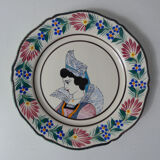 HB Quimper 2 flat plates Breton and Breton