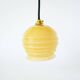 Small glass ball pendant from Clichy with flared neck, Yellow, 1930