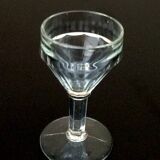 2 verres à pied bistrot verre transparent à facettes