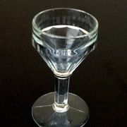 2 verres à pied bistrot verre transparent à facettes