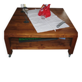 Coffee table for the living room in solid teak.