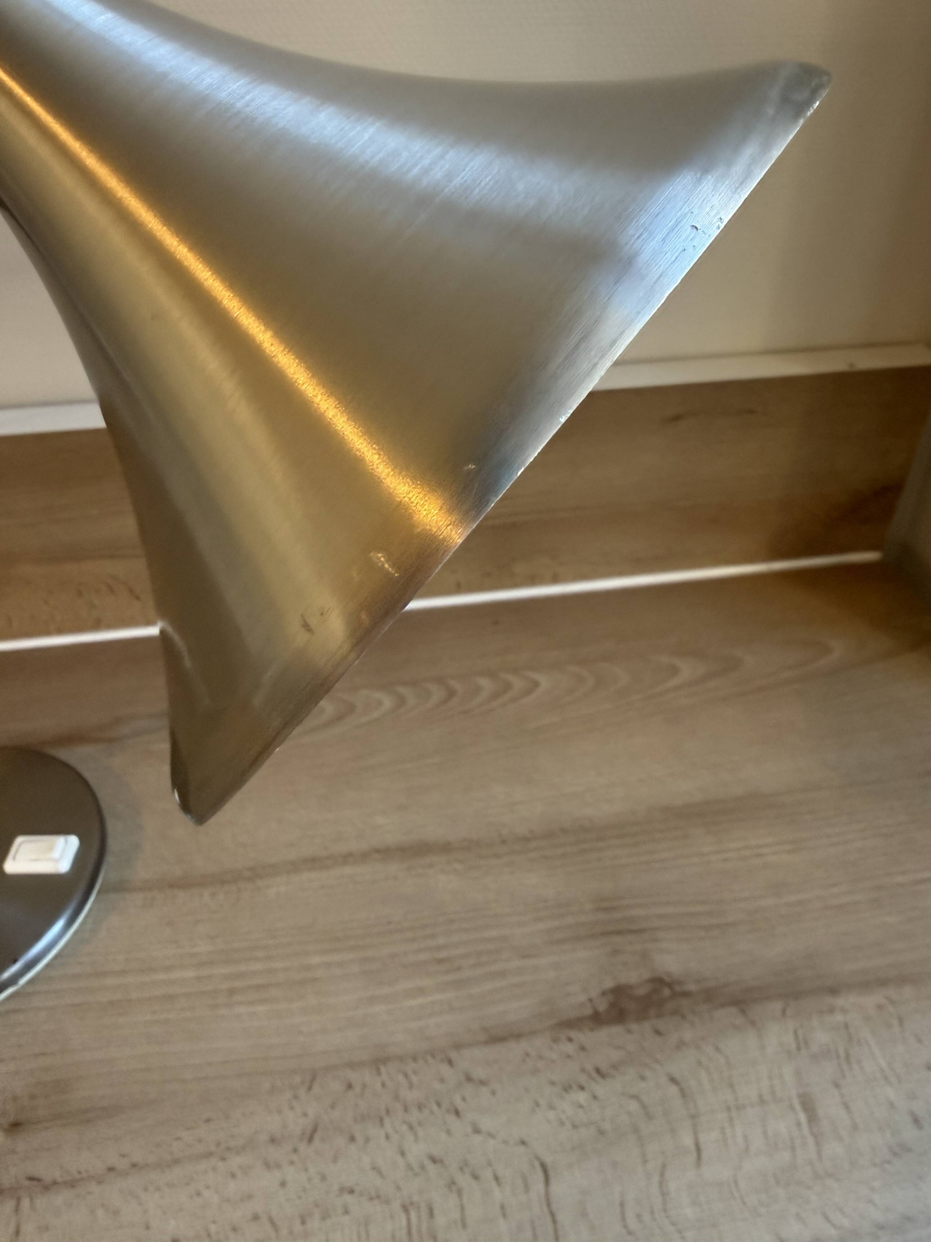 Lampe de Bureau Vintage à Bras Articulé – Métal Brossé & Chrome