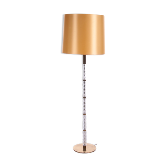 Floor lamp with glass tubes and brass details, 1960s