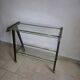 Mahogany and glass side table