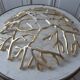 Vintage golden and silver fruit basket