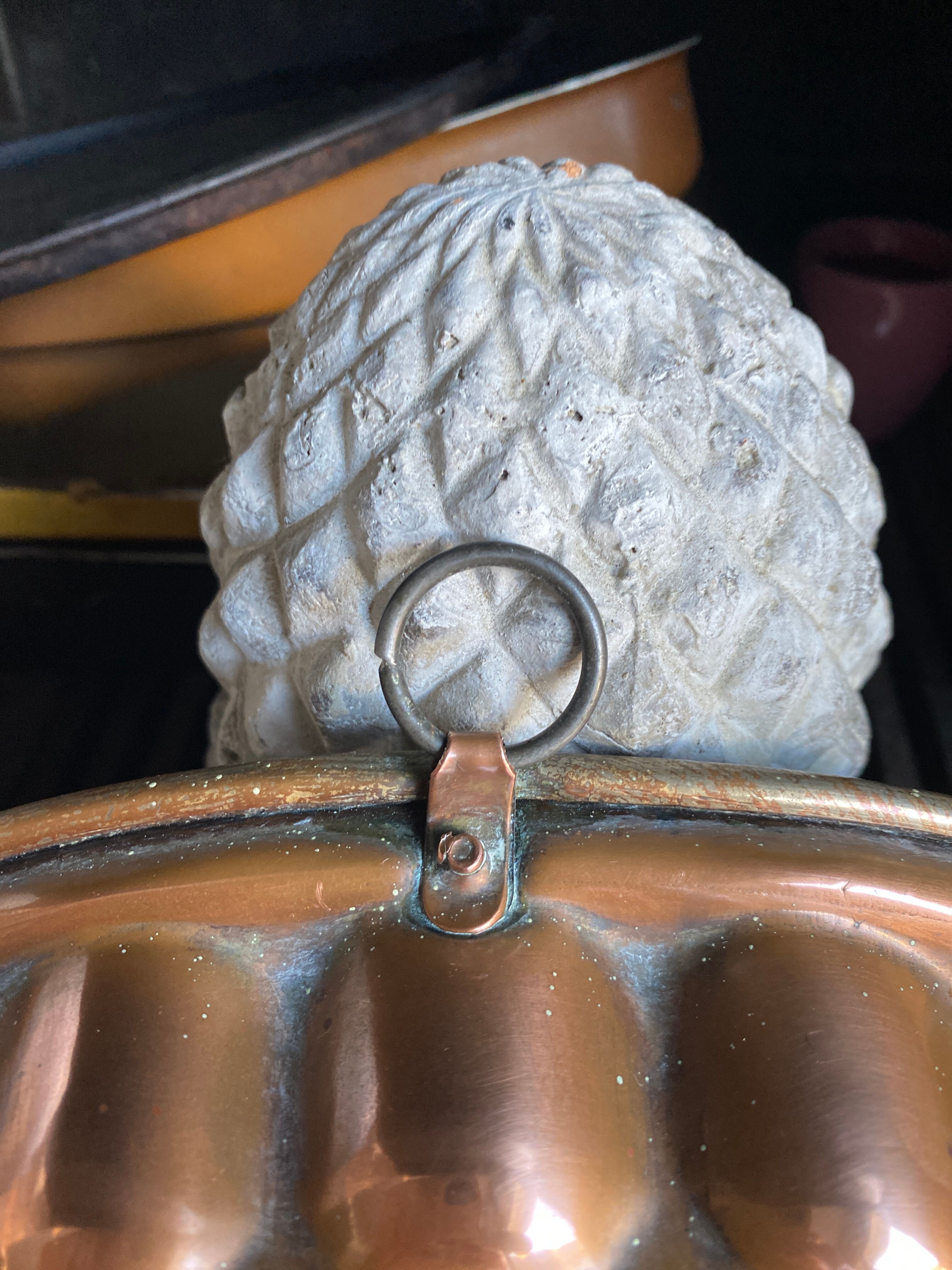 Old copper cake mold