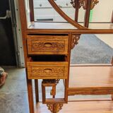 Bibliothèque chinoise Collectible Décorative en bois exotique