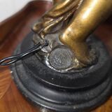 Pair of putti angel lamps from the 19th century.