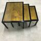 70s metal and glass tables