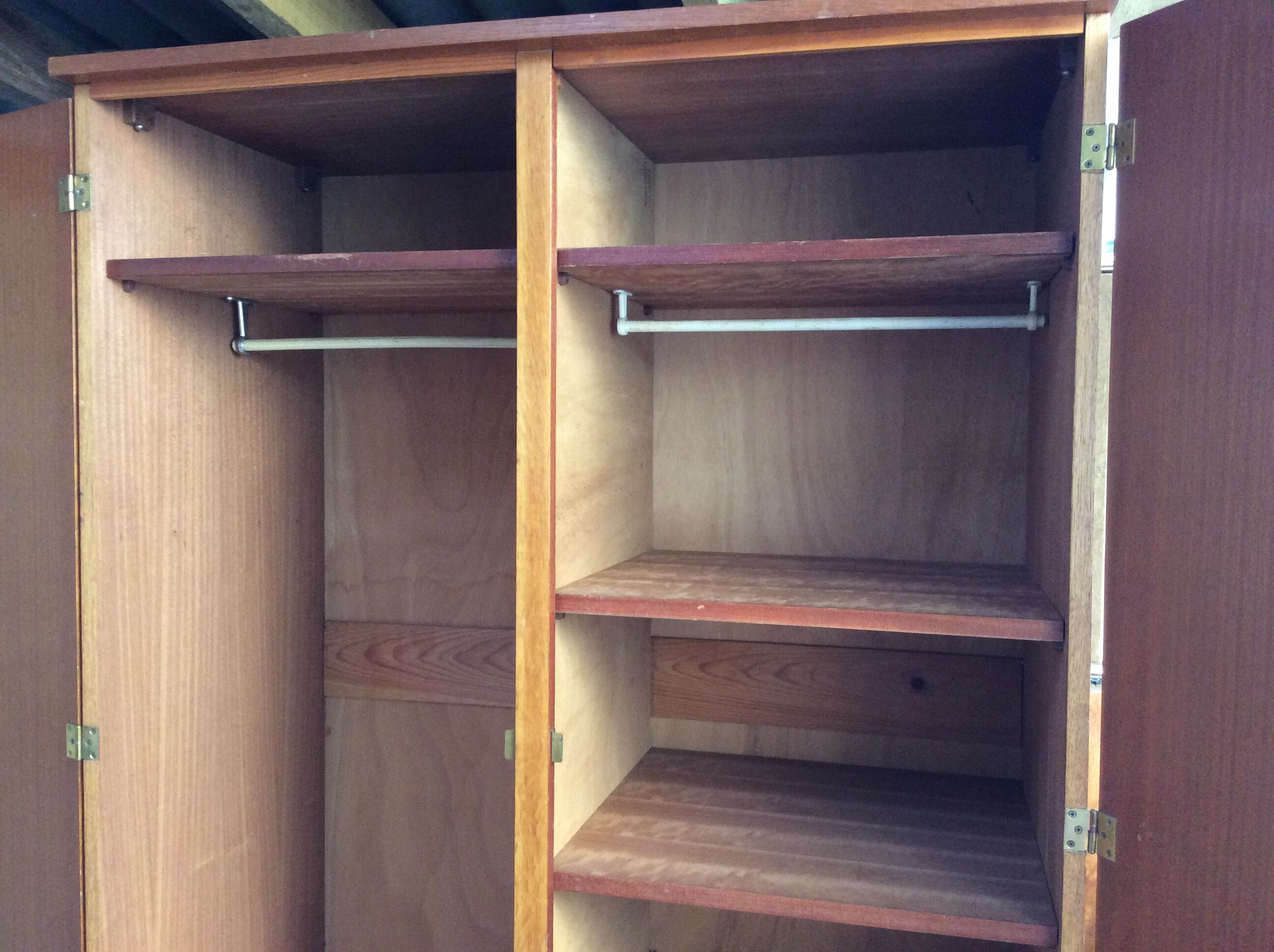 Cabinet beech massive vintage 1960