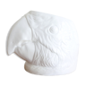 Vintage ceramic pot cover: parrot head, 80s