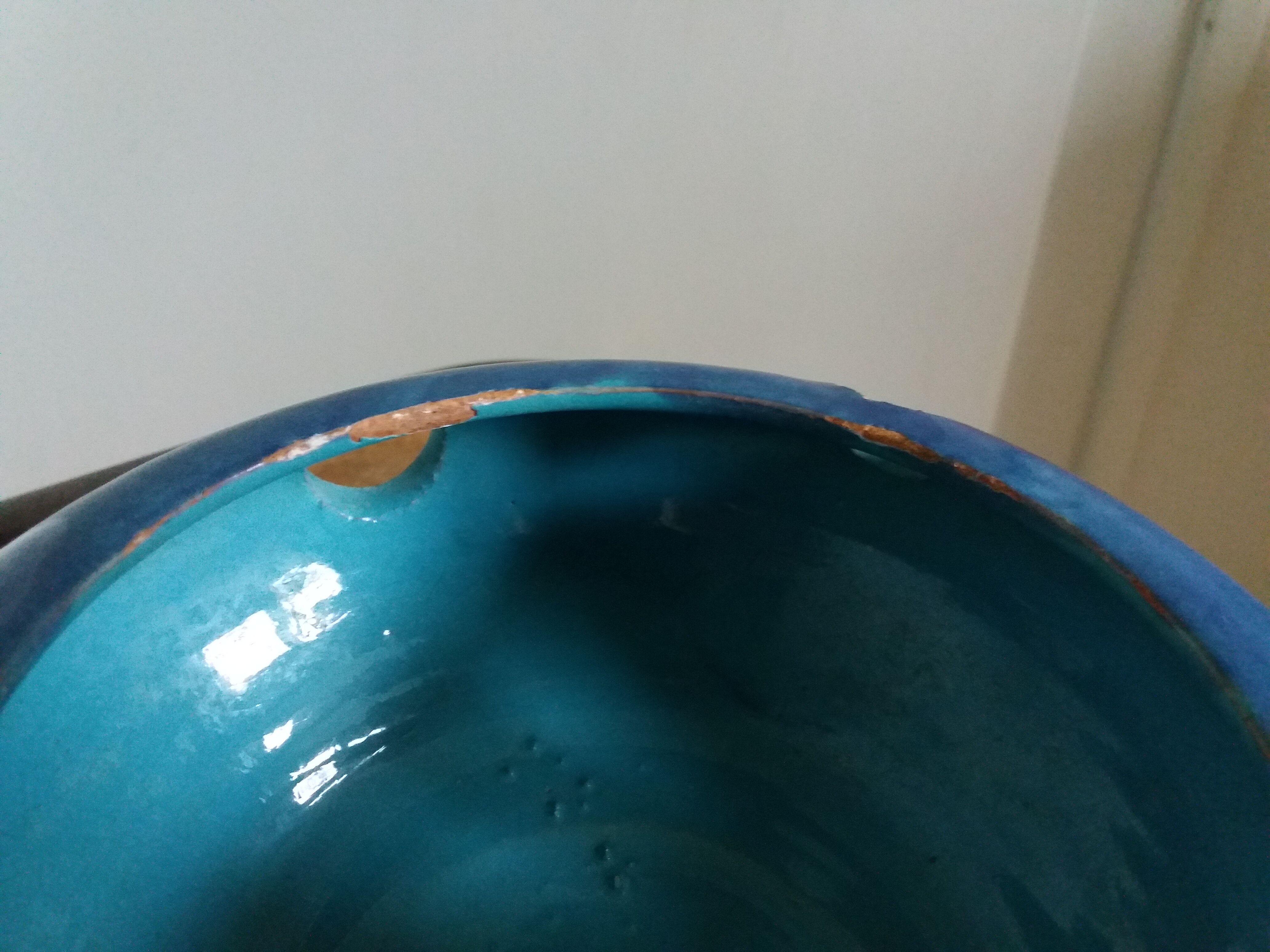 Ceramic flower pot for houseleeks or narcissus