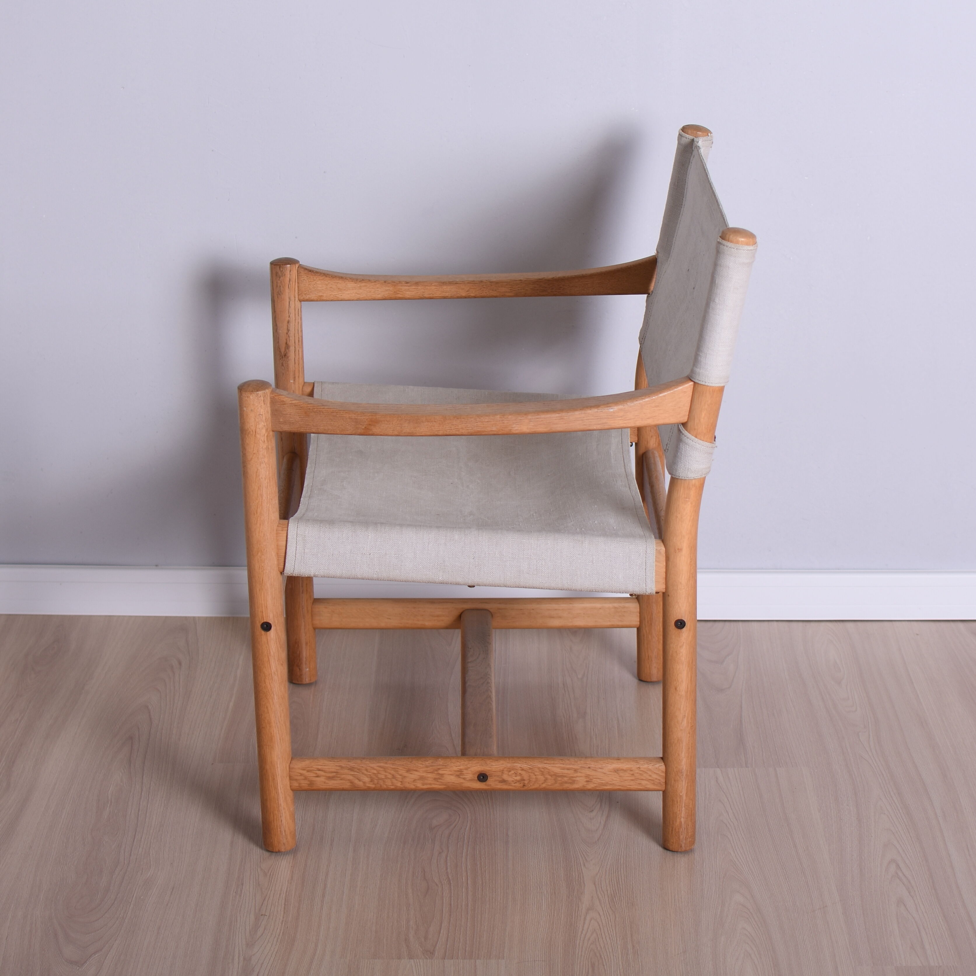 Canvas & oak armchair by Ditte & Adrian Heath, 1960s