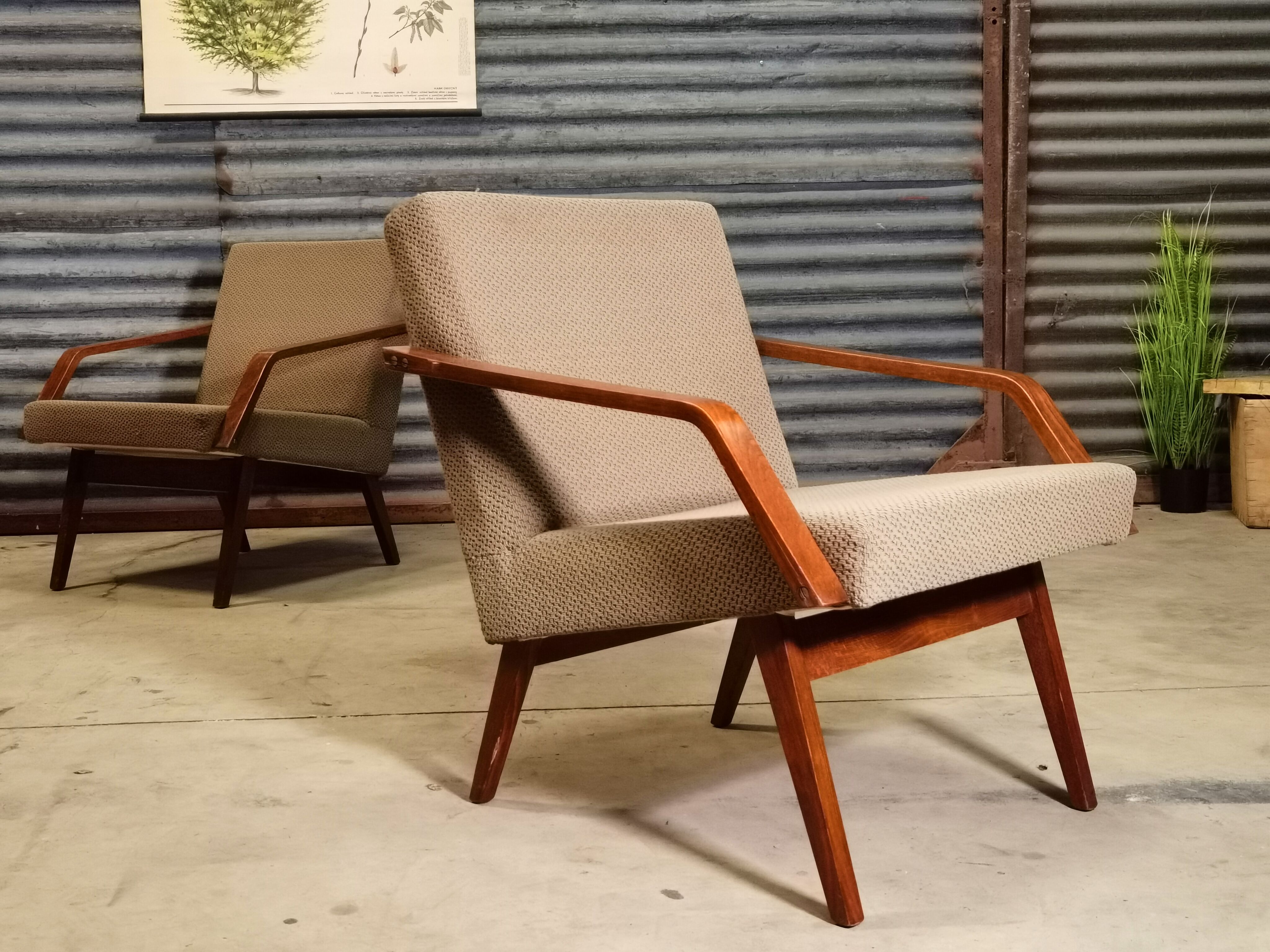 Pair of armchairs Mier Topolcany 1960
