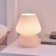 Lampe champignon verre rose