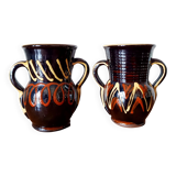 Pair of vintage 1960 ceramic vases