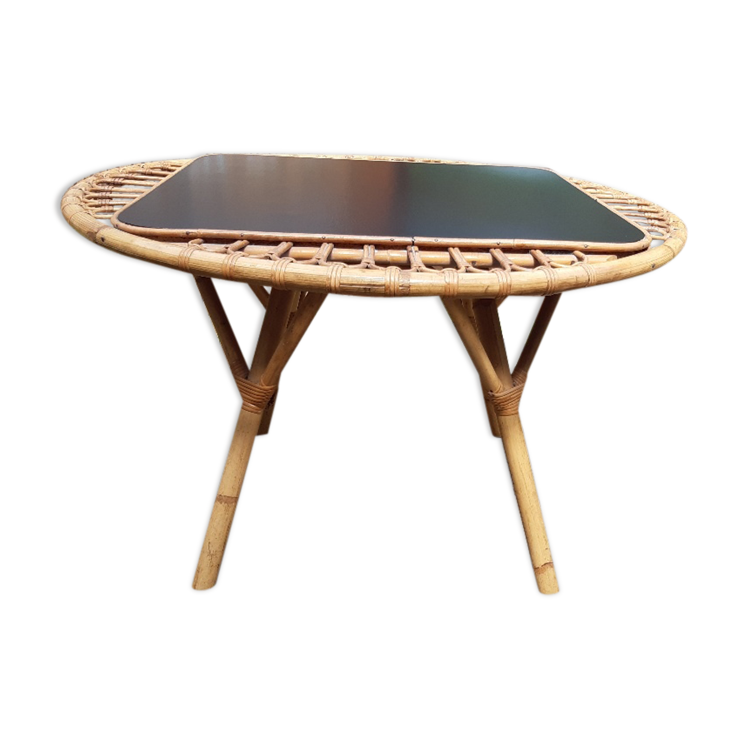Rattan coffee table 1960