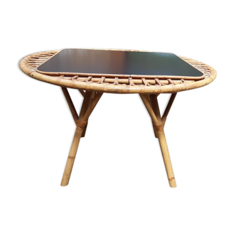 Rattan coffee table 1960