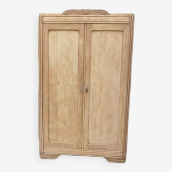 Art deco cabinet in natural wood