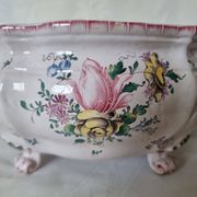 Antique 18th century Marseille earthenware planter by Veuve Perr