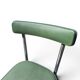 Vintage green faux leather chair with metal frame, 1960s.