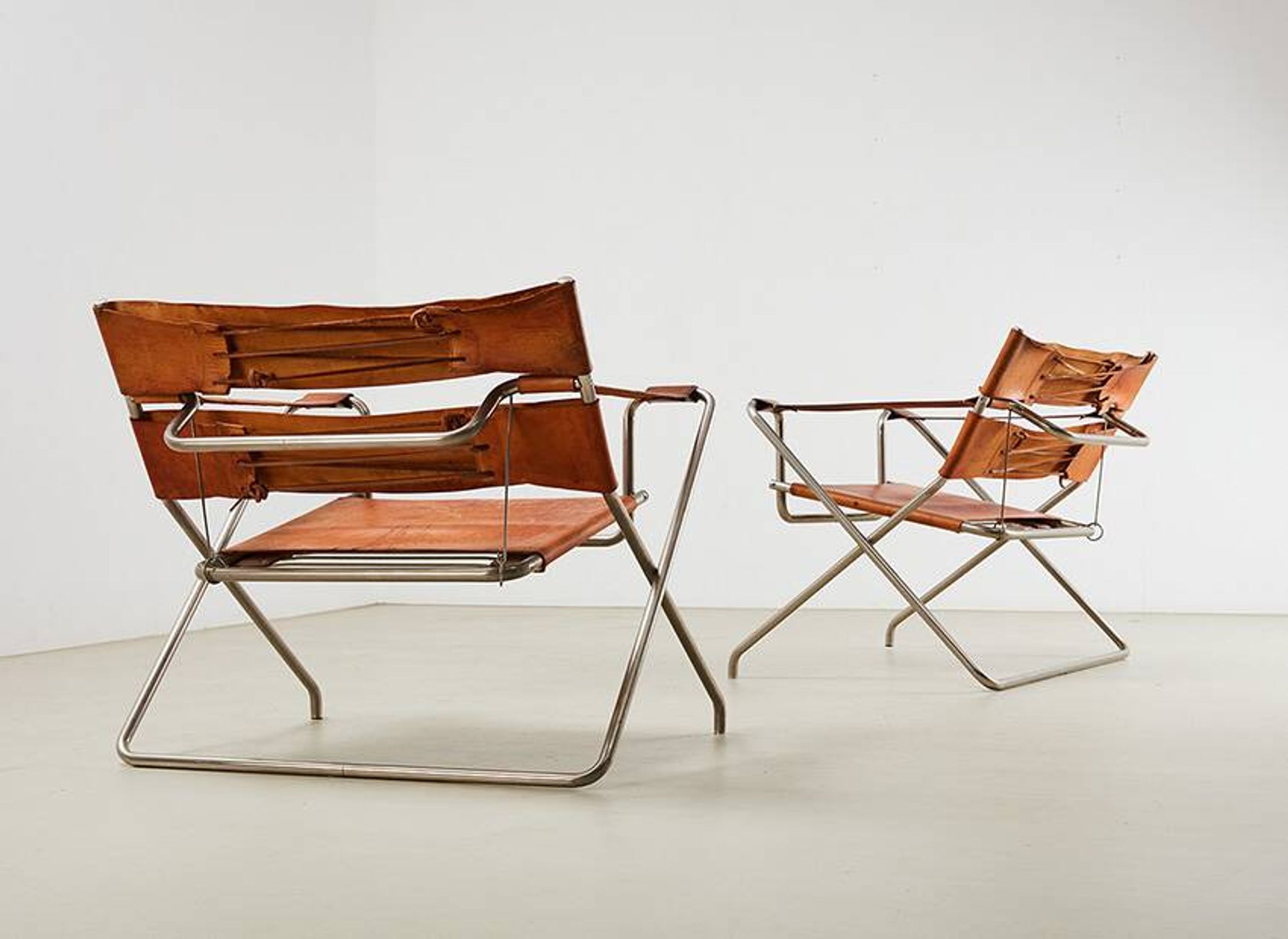 Marcel Breuer Pair of D4 Folding Chairs for Tecta Germany 1926/1970s