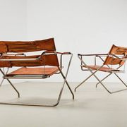 Marcel Breuer Pair of D4 Folding Chairs for Tecta Germany 1926/1970s