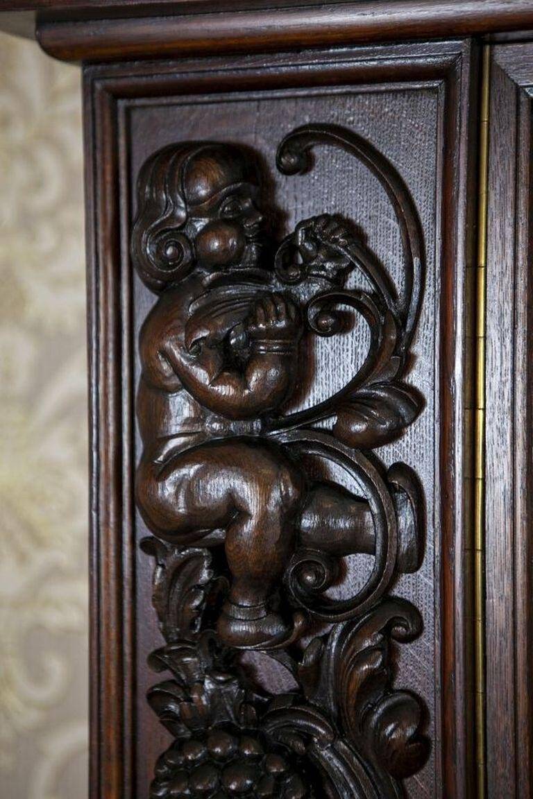 Interwar Oak Sideboard in Dark Brown, 1930s