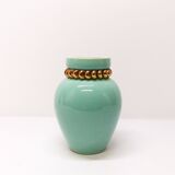 Pol Chambost vase in green earthenware 1950