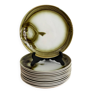 Assiettes poissons vertes