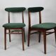 Vintage green Dining Chairs from Rajmund Halas, 1970s, Set of 2