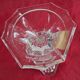 Bougeoir hexagonal en cristal de Bohême vintage —