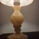 Vintage alabaster lamp with ecru shade – unique piece