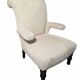 Napoleon III crapaud armchair with a reclined backrest