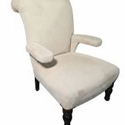 Napoleon III crapaud armchair with a reclined backrest
