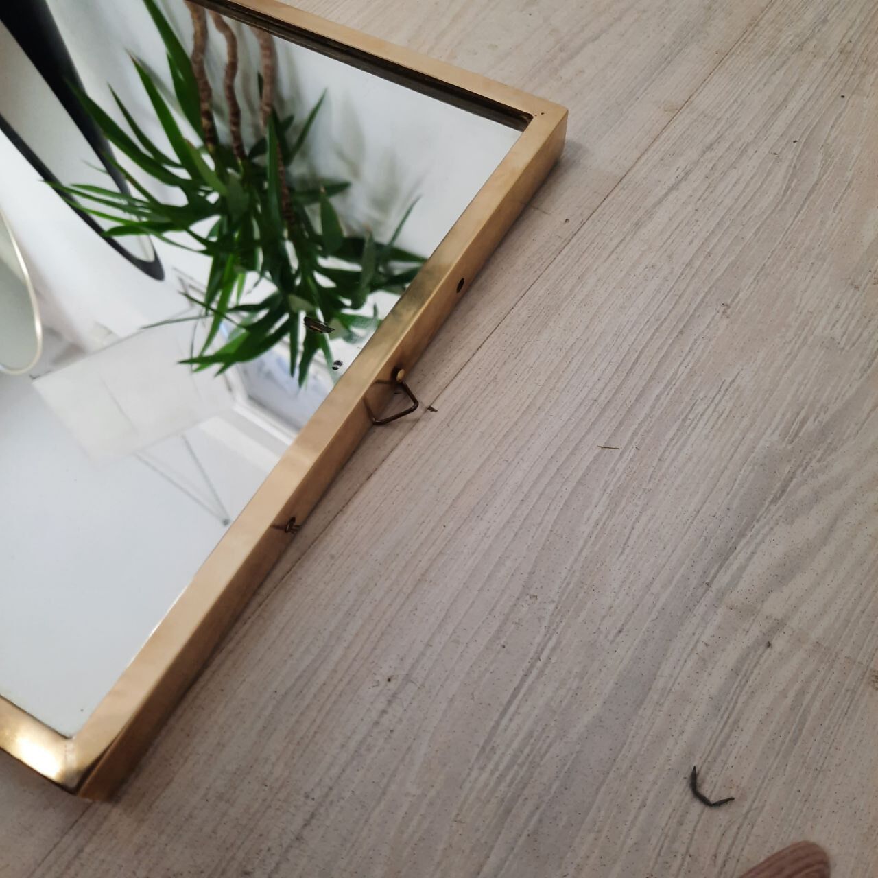 Miroir en laiton années 1950