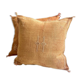 Faded orange cactus silk sabra cushion cover