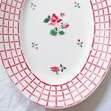 Plat ovale Digoin Rosa