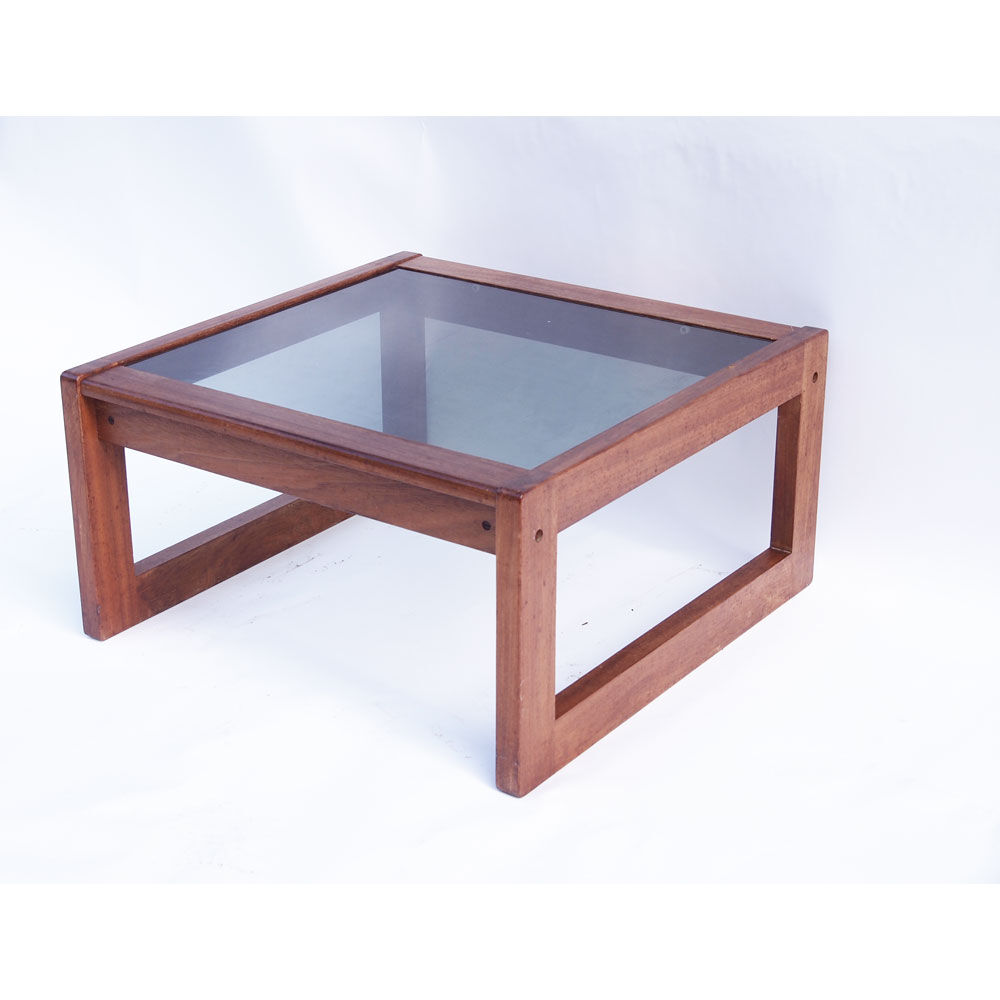 Vintage Scandinavian square coffee table