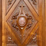 Walnut Cabinet with Marble Inlays Renaissance Style