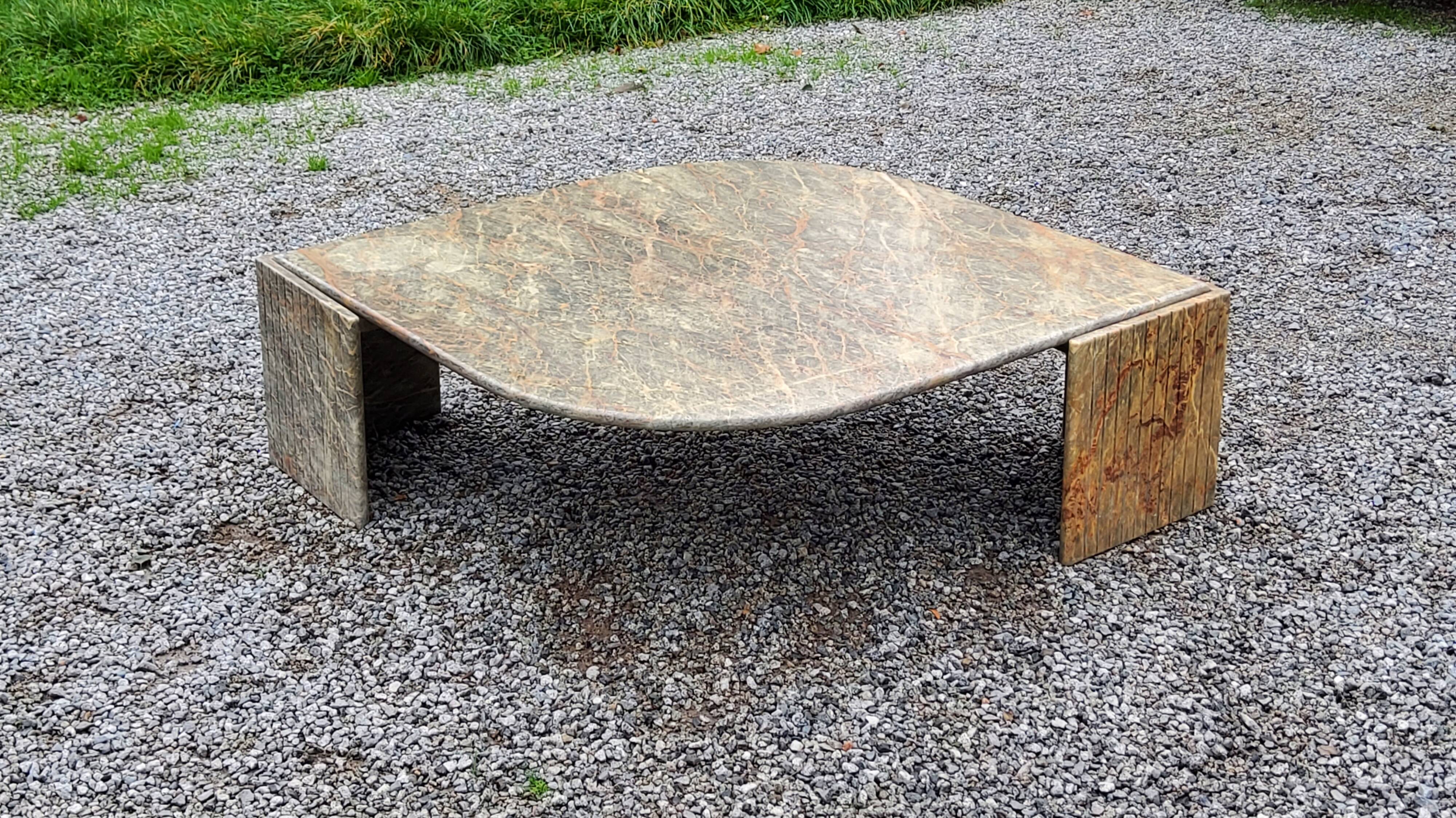 70s designer marble coffee table