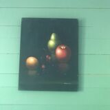 Still life fruit on black background