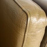 1970s brown leather sofa by Vejen Polstermøbelfabrik