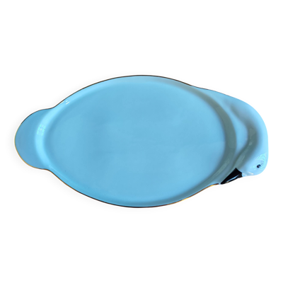 Plateau à Foie Gras Vintage en Porcelaine   Plat Ovale Forme Canard / Cygne